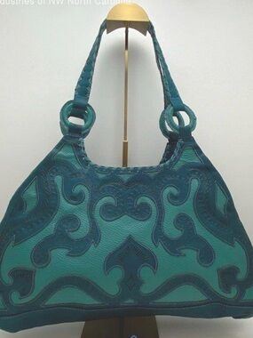 Teal Embroidered Hobo Bag - Women Bags
